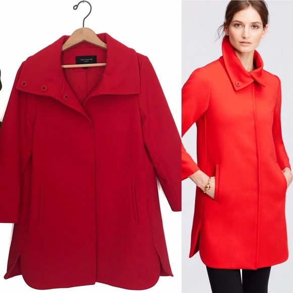 Ann Taylor Jackets & Blazers - Ann Taylor Petite Red The Statement Coat!!